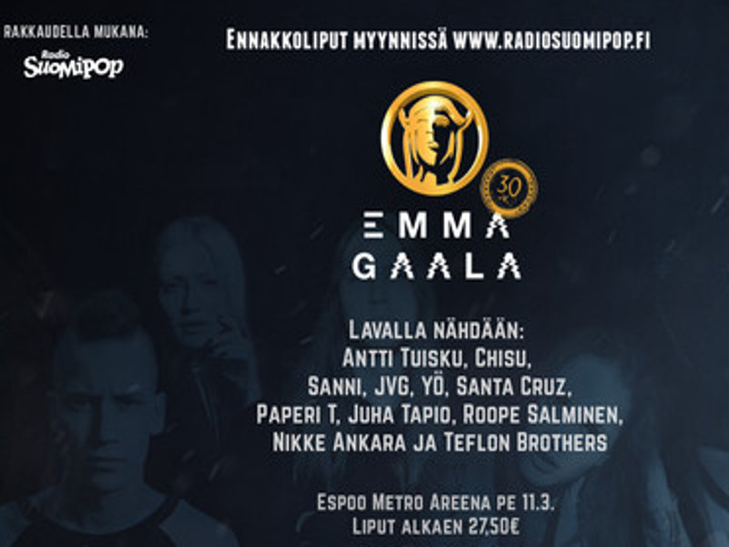 Emma Gaala 2016 -ehdokkaat on julkistettu 